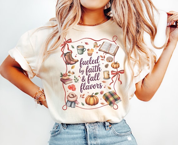Fall Jesus Shirt, Comfort Colors Fall Christian Sweatshirt, Preppy Coquette Fall Shirt, Religious Fall Christianity Tee, Fall Christian Gift