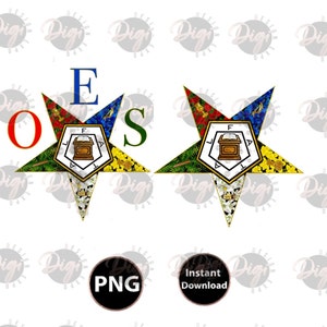 OES Emblem Png | Order Of Eastern Star Design | OES Sticker Decal Png | OES Sisterhood