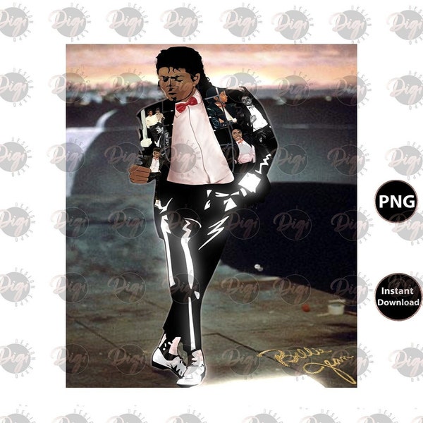 Michael Jackson Bundle Png, Billie Jean, Fan Art, Birthday Gift, Wall Portriat