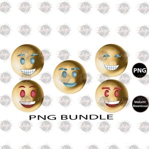 Smiley Face Bundle Png, Smiley Png, Happy Face Png, Yellow Smiley Png, Emoji svg, Trendy Png, Digital Download