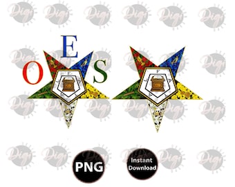 OES Emblem Png | Order Of Eastern Star Design | OES Sticker Decal Png | OES Sisterhood