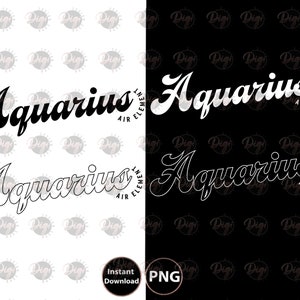 Aquarius Sign Png Bundle, Astrology Sign Png, Zodiac Sign Png, Constellation Sign Png, Astrology, Horoscope, Cut File Cricut, Silhouette