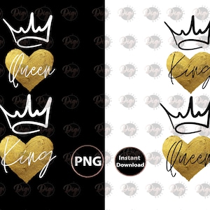 King and Queen Bundle Design | Queen Clipart | King Clipart | king And Queen Wall Decoration
