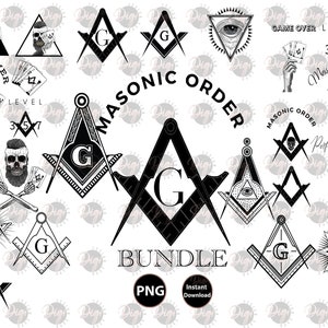 Freemasonry Design Bundle | Masonic Order | Freemason Clipart