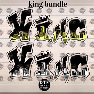 King Bundle, New York King Transfer, King Dtf Prints, Ready To Press,