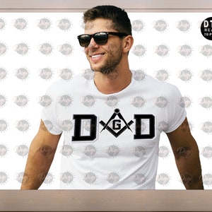 Gratis Mason Dad Transfer, Square en Compass Transfer, Masonic Order Design