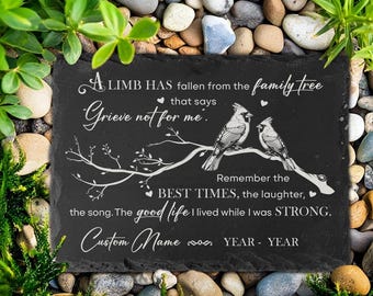 Memorial Stepping Stone Sympathy Gifts Loss of Loved One Cemetery Decorations Grave Laser Engraved