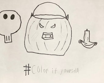 Kawaii Halloween Drawing