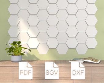 3D Hexagonal Paper Tile Template | DIY Wall Decor (Digital PDF)