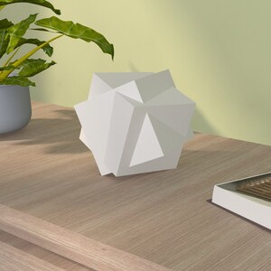 Paper Sculpture | Digital PDF Template | 2 CUBES | Instant Download | Paper Craft | Home Decor