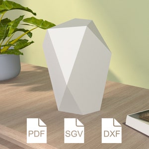 Plantilla de escultura de papel prismático / Manualidad de papel 3D (PDF, SVG, DXF)