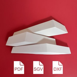 Paper 3d Wall Art | Digital PDF Template | SVG DXF Drawings for Silhouette | Perspective 1 | Instant Download | Paper Craft | Home Decor