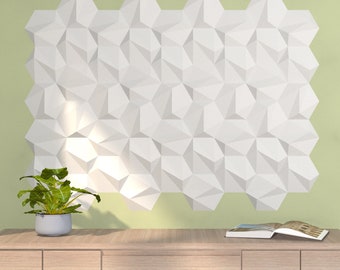 3d Hexagonal Paper Tile | Model 5 | Digital PDF Template | Instant Download | Paper Craft | Wall Art | Home Decor