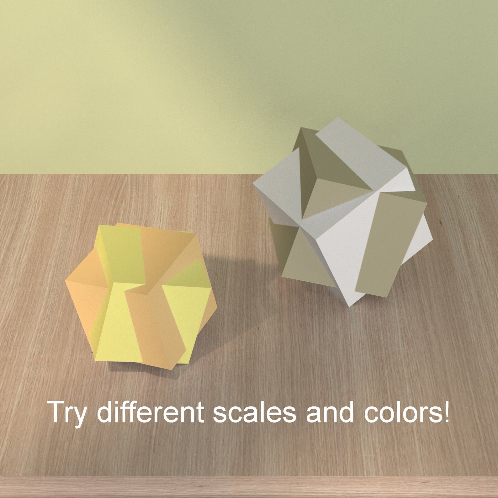Paper Sculpture Digital PDF Template 2 CUBES Instant Download Paper ...