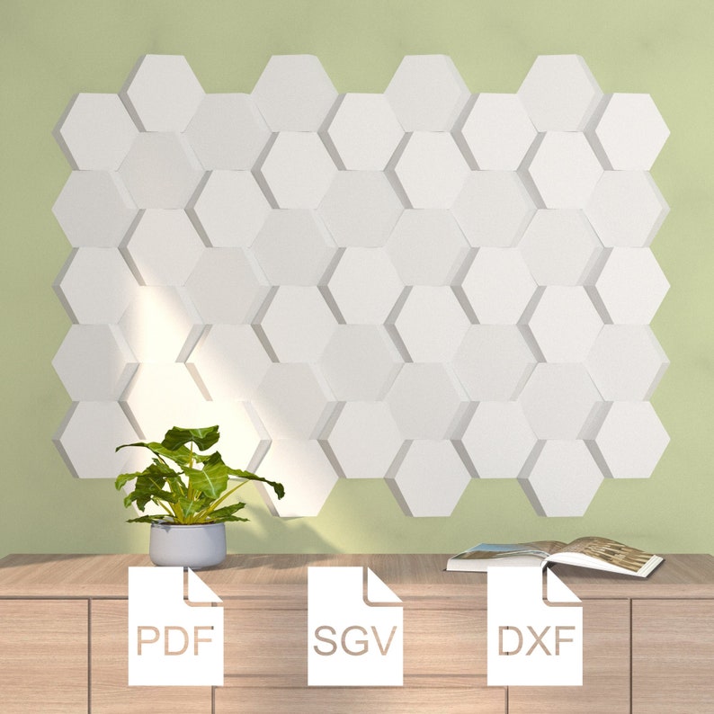Tile Model Paper 3d Hexagonal Paper Tile | Model 7 | Digital PDF Template | SVG DXF ...