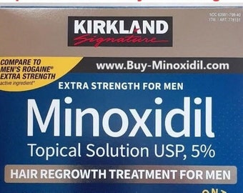 Kirkland Minoxidil 5% Behandlung von Haarausfall. Frischeste Lagerware. Exp 11/25 Neues Box-Design. Dieses Produkt vom Hersteller authentifiziert