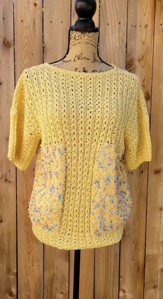 VINTAGE Pastel Colored Half Sleeve Sweater