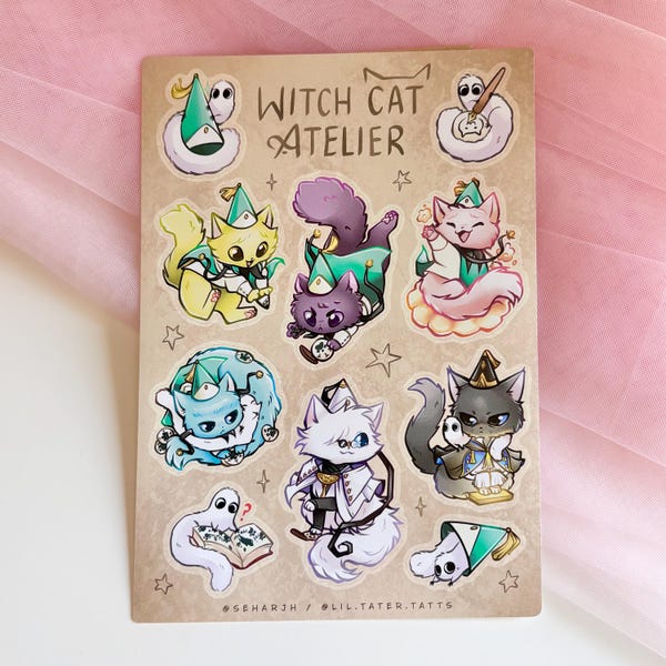 Witch Cat Atelier Sticker sheet