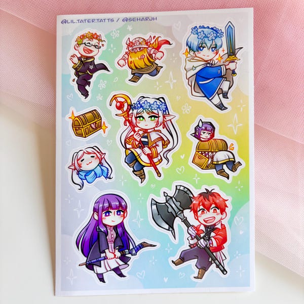 Frieren sticker sheet