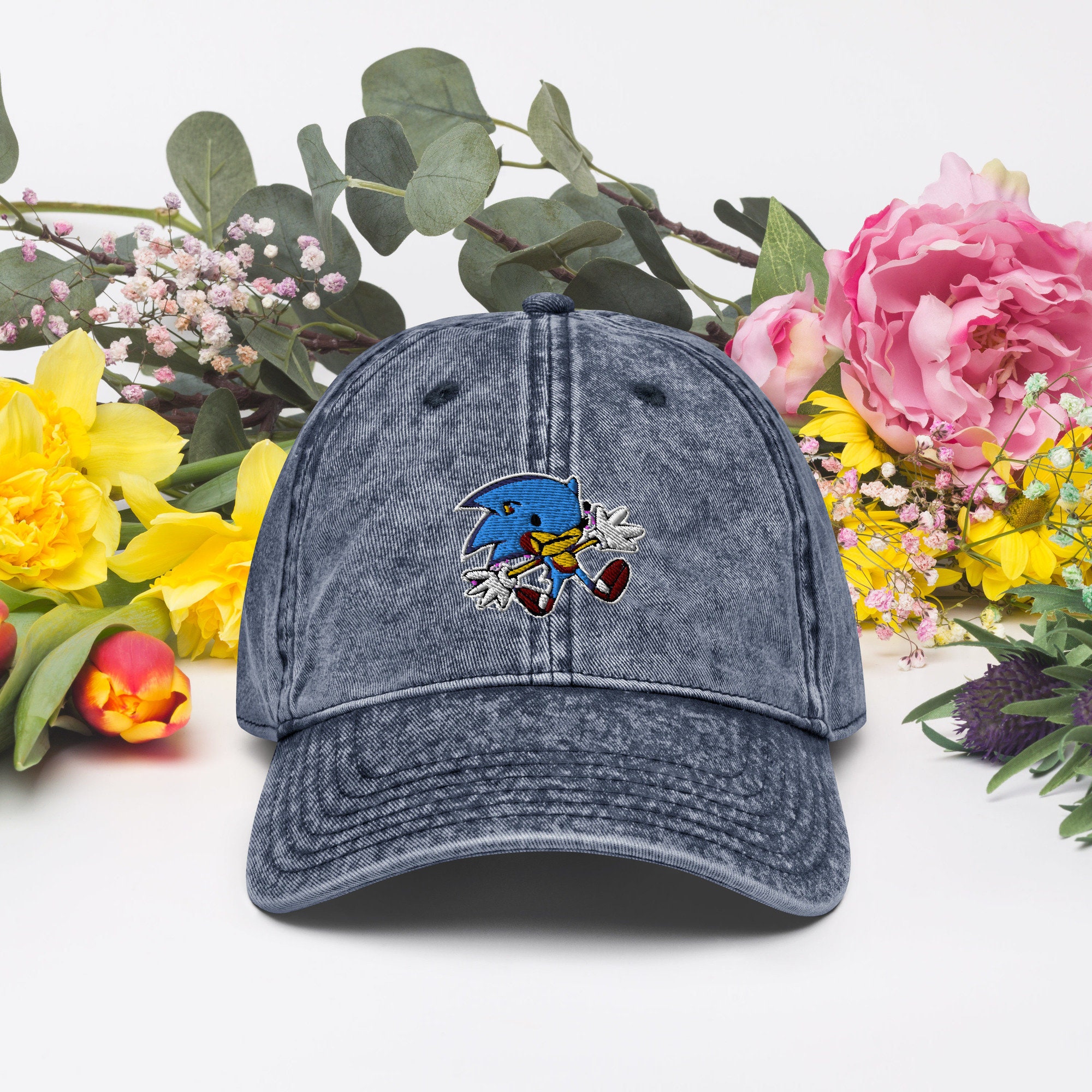 Sonic Sunky Embroidered Hat Sunky FNF Hat Sonic 