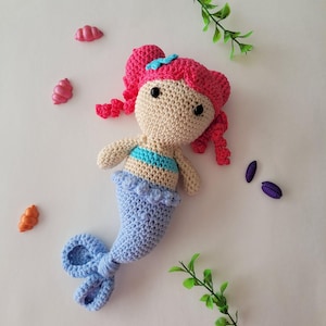 Crochet Mermaid pattern, Crochet Mermaid, Amigurumi crochet pattern Mermaid, Nursery Décor girl, baby gift, baby shower