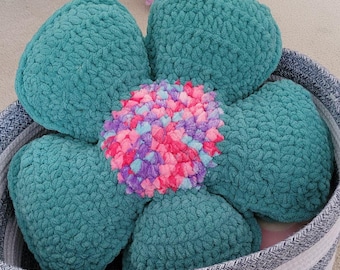 No-Sew Crochet Flower Pillow Pattern: Amigurumi Cushion (PDF)