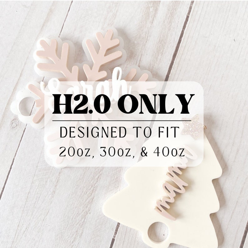 Stanley Topper SVG | Laserklar | Snöflinga namnskylt SVG | Digital nedladdning | H2.0 Topper | Glowforge bild 2