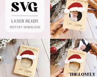 Julfotoram SVG | Magnetfotoram | Laserklar | Julklapp | Digital nedladdning