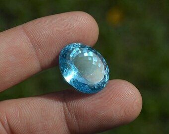 Topaze Bleue Naturelle Ovale Du Brésil - 2,95 Carats - Qualité Excellente