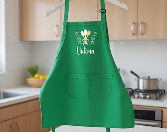 Gepersonaliseerde kinderschort, peuterschort, aangepaste schort, kleine chef-kok, keukenschort, kinderschort, keukenschort, aangepaste schort, kinderschorten