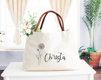 Custom Bridesmaid Canvas Tote Bag: Personalized Wedding Party Gift