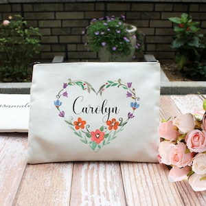 Personalized makeup bag,Cosmetic bag,Proposal gift for her,birthday gift,Gift for mother,Bridesmaid gift,Wedding gift,Christmas Gift,gifts