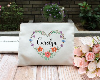 Personalized makeup bag,Cosmetic bag,Proposal gift for her,birthday gift,Gift for mother,Bridesmaid gift,Wedding gift,Christmas Gift,gifts