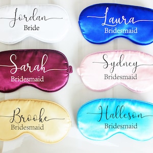 Augenmasken nach Maß,Schlafmasken,Satin Augenmasken,Junggesellinnenabschied Geschenke,Brautjungfer Vorschlag Geschenke,Brautjungfer,Braut Geschenke,Geschenk für Frauen