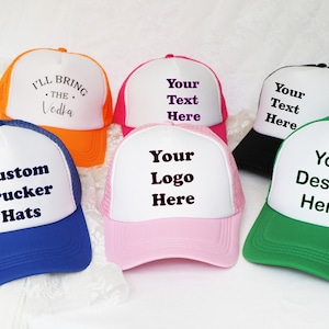 Custom Puff Print Hat, Custom Foam Hat, Custom Mesh Trucker Hat, High Crown Hat, Foam Trucker Hat, Metallic Puff Hat,Print Hat,Trucker hats