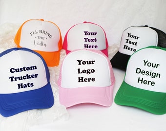 Custom Puff Print Hat, Custom Foam Hat, Custom Mesh Trucker Hat, High Crown Hat, Foam Trucker Hat, Metallic Puff Hat,Print Hat,Trucker hats