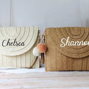 Beach Bag Personalised, Bridesmaid Gifts, Wedding Bridesmaids&#39; Gifts, Straw Bag, Bridesmaid Beach Bags, Tote Bag, Bachelorette Party Bags