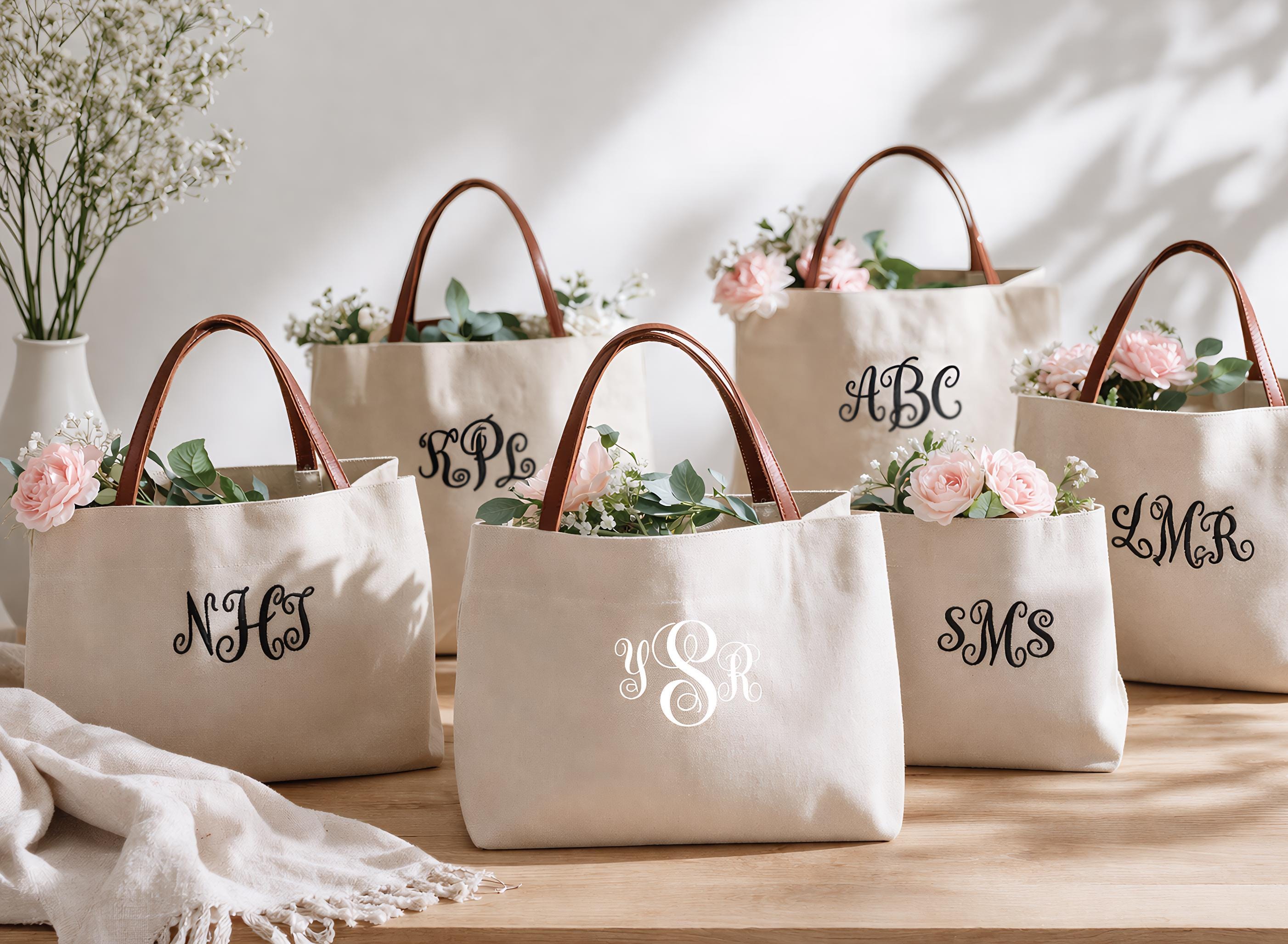 Personalized Tote Gift Bag,bridesmaid Bags,beach Bag Gift,bridesmaid ...