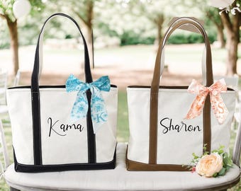 Personalized Canvas Tote Bag: Bridal Party Gift