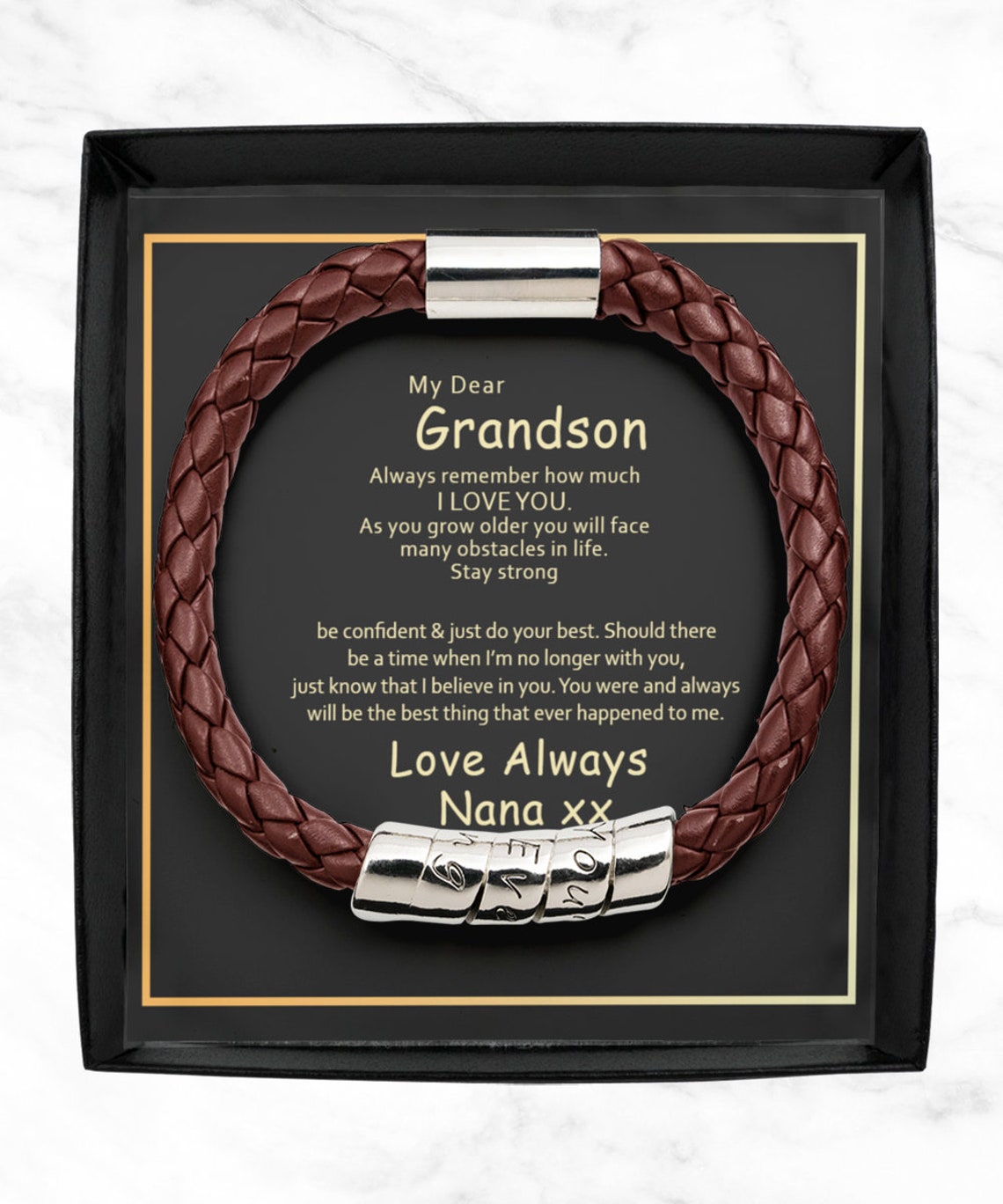 Grandson Bracelet From Nana, Grandson Bracelet, Grandson Jewelry