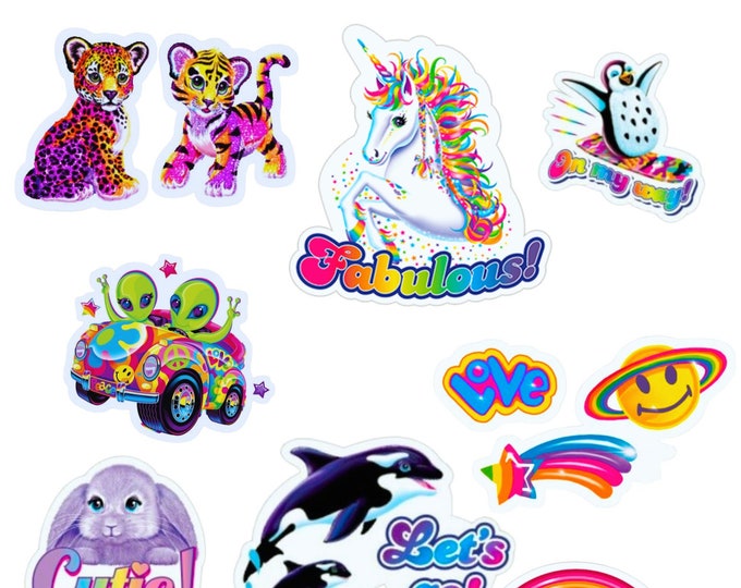 Lisa Frank Inspired Digital Planner Stickers Monthly, Weekly, and