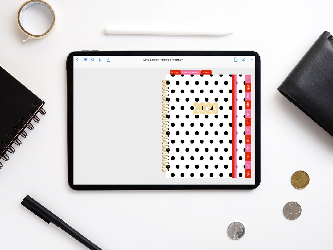 Kate Spade Inspired 2023 Digital Planner Monthly, Weekly, and Daily