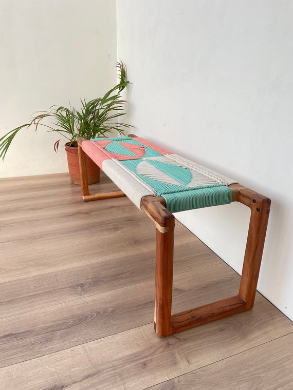 Woven entry bench deals
