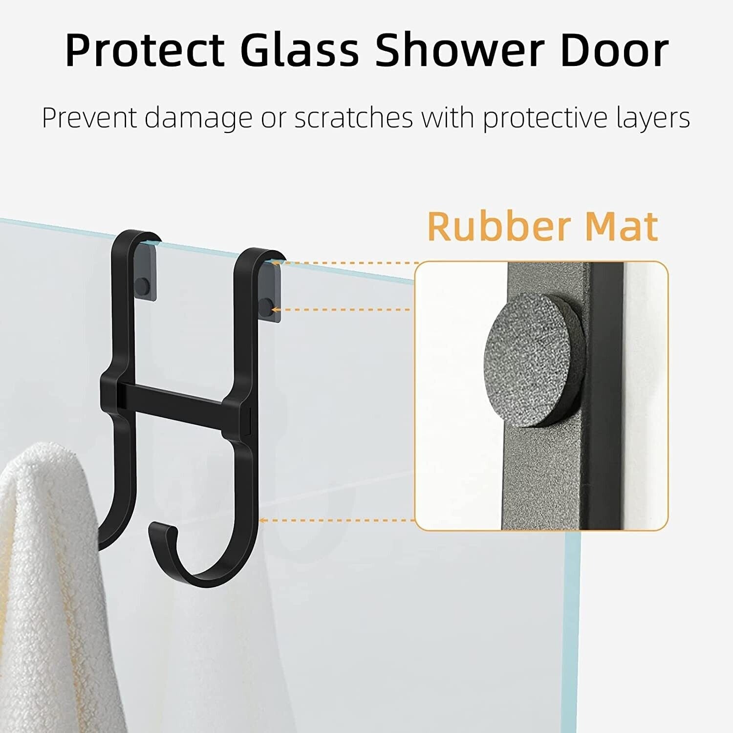 2 Pack Shower Door Towel Hooks for Bathroom Frameless Glass Etsy