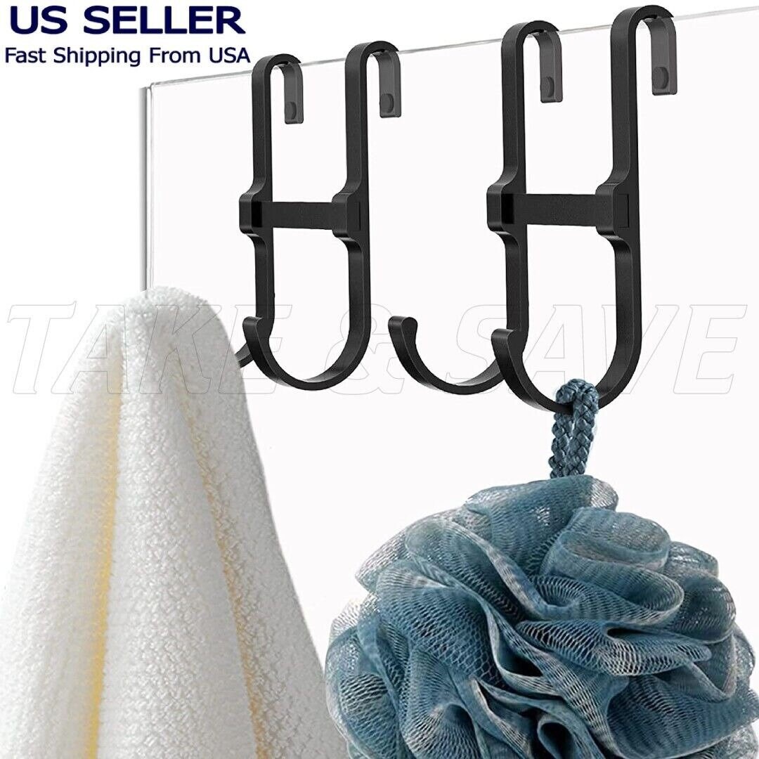 2 Pack Shower Door Towel Hooks for Bathroom Frameless Glass - Etsy
