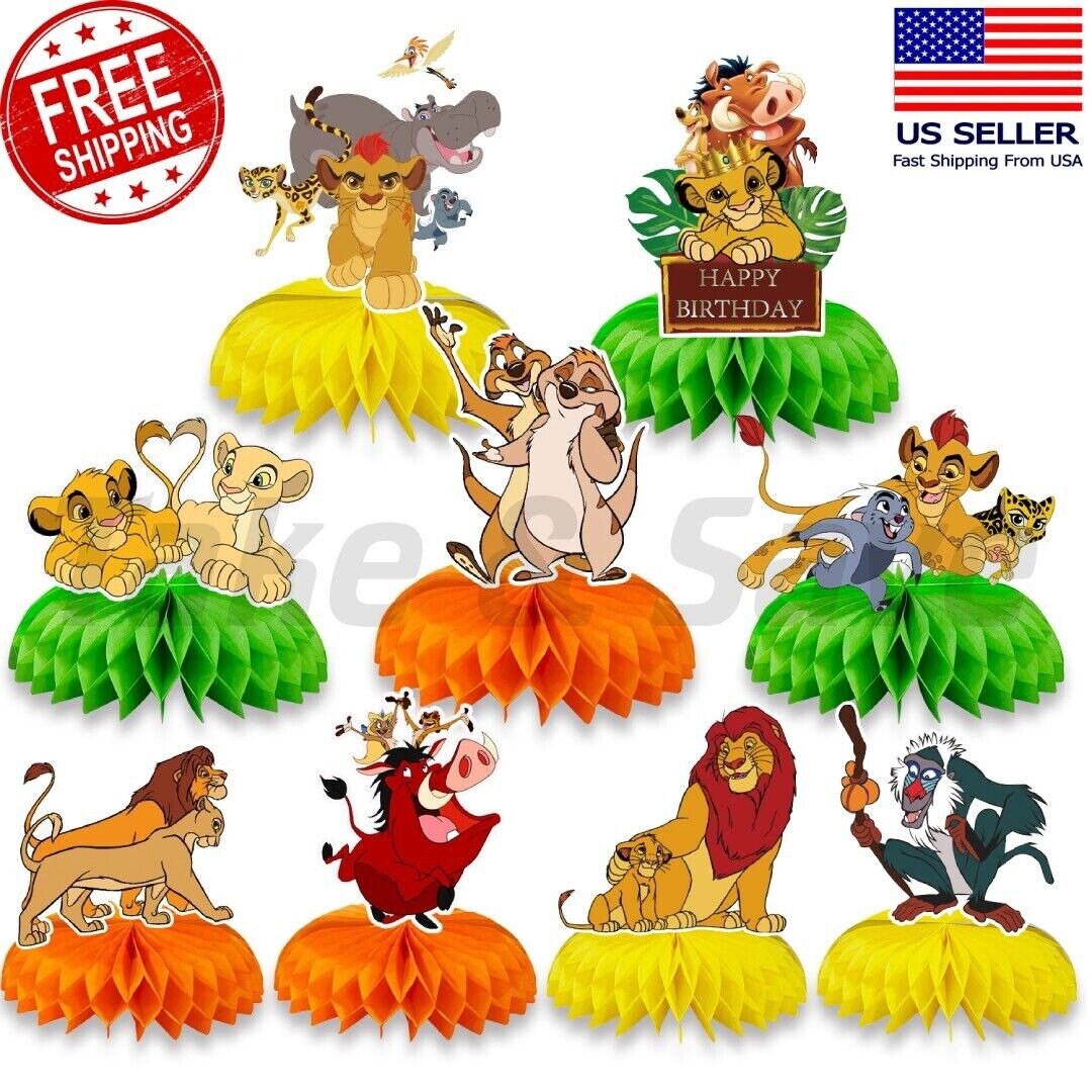 9 Pcs Simba Lion King Theme Birthday Party Honeycomb - Etsy