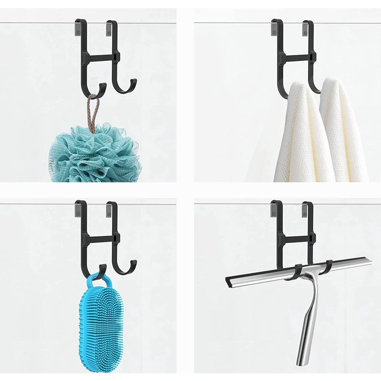 2 Pack Shower Door Towel Hooks for Bathroom Frameless Glass Etsy