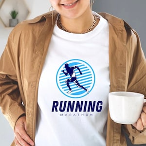 Marathon Shirt, Trendy Running Shirt, Gift For Runner, Run Shirt, Marathon Gift For Runners, Marathon Trainer Tee, Finisher Tee,Runner Shirt