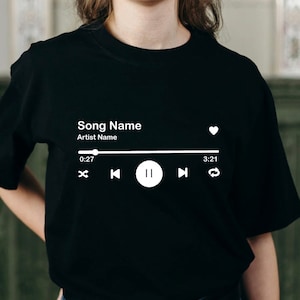 Custom Song Name Shirt, Custom Artist Name Shirt Gift For Birthday, Custom Song Name T-shirt, Concert Shirt, Custom Favorite Artist Shirt