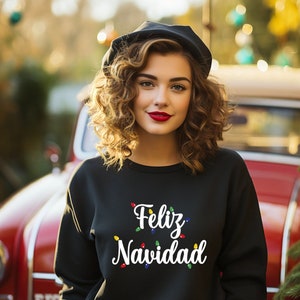 Feliz Navidad Sweatshirt, Spanish Christmas Family Matching, Christmas Lights Shirt, Cute Family Shirt, Christmas 2025, Latino Christmas Tee